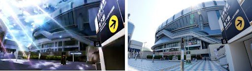 ドーム球場前の広場